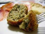 Croquettes d'aubergines aux fromages et basilic - polpettes (Italie)