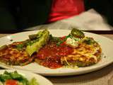 D'aubergines à la parmigiana, mozzarella bufflonne, parmesan, basilic, guacamole (Italie, Mexique)