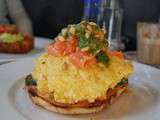 D’omelette soufflée à a citrouille, saumon, pesto en bruschetta (Etats-Unis)