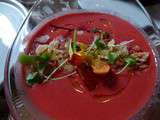 Gazpacho à la pastèque, aux tomates, concombre, menthe (Brésil)