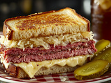 Sandwich chaud Reuben : Le Délice New-Yorkais à la Viande, au Fromage et à la Choucroute