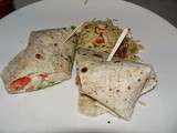 Wrap tortilla au poulet, tomates, poivrons, guacamole, mayonnaise (Etats-Unis)