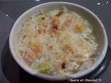 Cassolette de crevettes en court bouillon