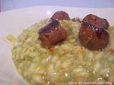 Risotto au pesto et merguez