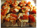 Bruschettas chaudes à la tomme