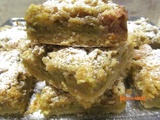 Carrés à la rhubarbe avec streusel