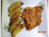 Escalopes de dinde au four au curry et yaourt, avec des pommes de terre