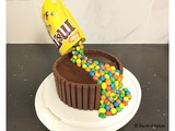 Gravity cake aux m&m's
