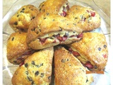 Scones aux fraises et pépites de chocolat