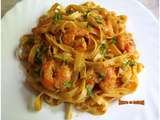 Tagliatelles aux crevettes au pesto rouge