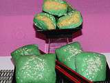 Gateaux verts a la creme de soja