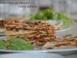 Parathas farcis au poulet petits pains indiens