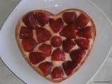 Tarte aux fraises gourmande en coeur