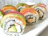 Rainbow sushi roll