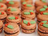 Macarons au chocolat pour Noël