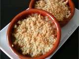 Crumble aux pêches et aux épices