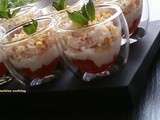 Verrines aux tomates et fromage frais