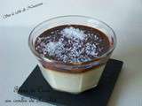 Flans de coco au coulis de chocolat