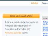 999 Articles Sur mon Blog, et plus de 1000 inscrits à ma newsettlers