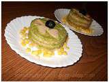 Mille-feuille jambon-petits pois