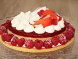 Tarte pêche framboise coco de Yann Brys