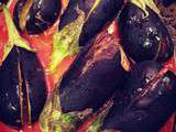 Aubergines r^ties à la tomate et au romarin