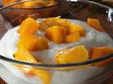 Mousse de fromage blanc à la mangue coeur passion