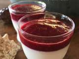 Panna cotta au coulis de framboises