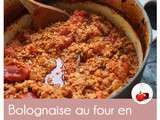 Bolognaise au four dans ma cocotte