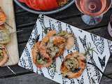 Brochettes de gambas au romarin | Une recette sur le grill