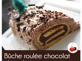 Bûche roulée chocolat chocolat