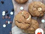 Cookies au trio de pépites de chocolat, noir, lait et blanc