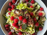 Salade chou-fleur rôti, framboises et sarrasin