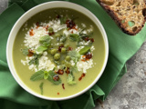 Soupe de petits pois et courgettes | Ma recette très gourmande