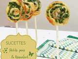 Sucettes petits pois & roquefort