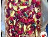 Tarte nectarines et framboises