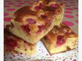 Blondie framboise… le brownie au chocolat blanc