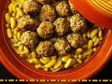 Street food made in morocco : Boulettes de kefta aux flageolets verts en sauce