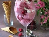 Crème glacée mascarpone framboise