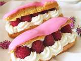 Eclair chantilly framboises