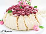 Pavlova aux framboises