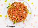 Tarte aux pommes bouquet de roses