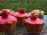 Financiers aux framboises qui se prennnent pour des muffins