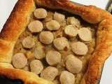 Tarte fine au boudin blanc et aux pommes confites au nard des pinèdes d'Origina