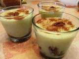 Verrine dulce de leche pacanes à la crème anglaise