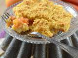 Crumble rhubarbe, pomme et fraise