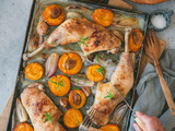 Cuisse de poulet au four abricot et romarin