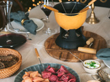 Fondue vigneronne au vin rouge