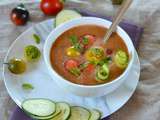 Gaspacho de pastèque, tomate et menthe