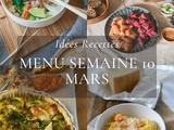 Idées recettes – Menu de la semaine 10 {4 au 10 Mars}